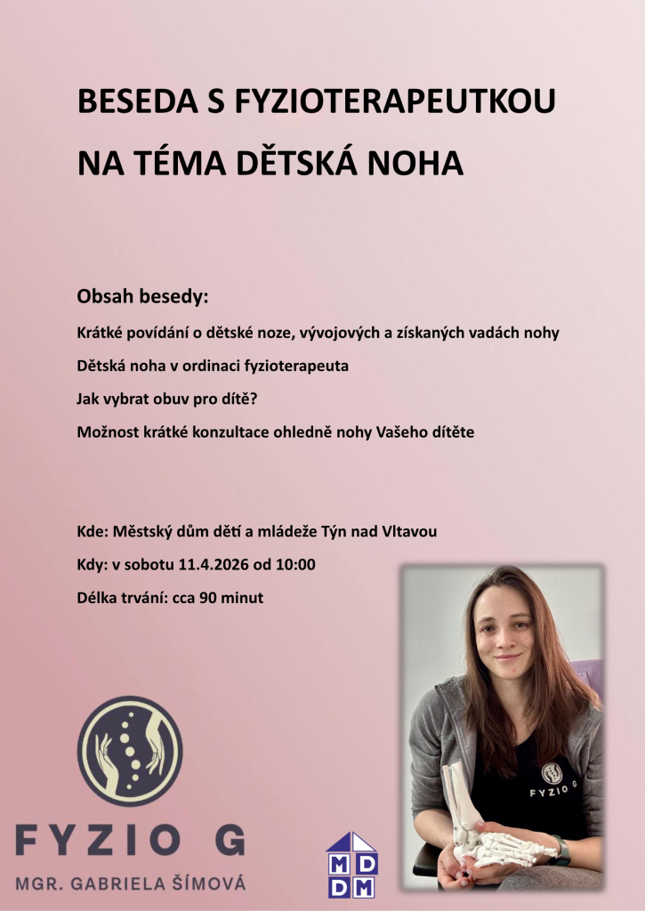 BESEDA S FYZIOTERAPEUTKOU NA TÉMA DĚTSKÁ NOHA
